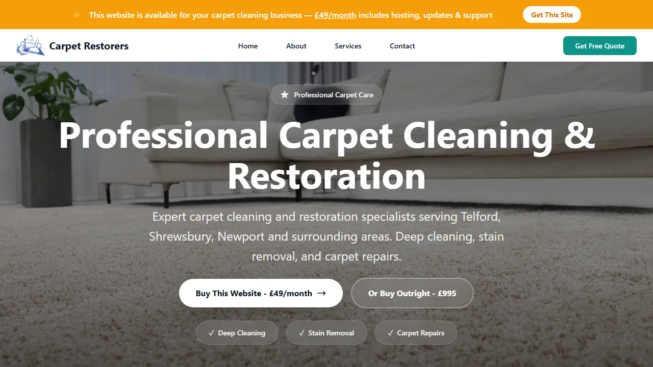 Carpet Restorers website template