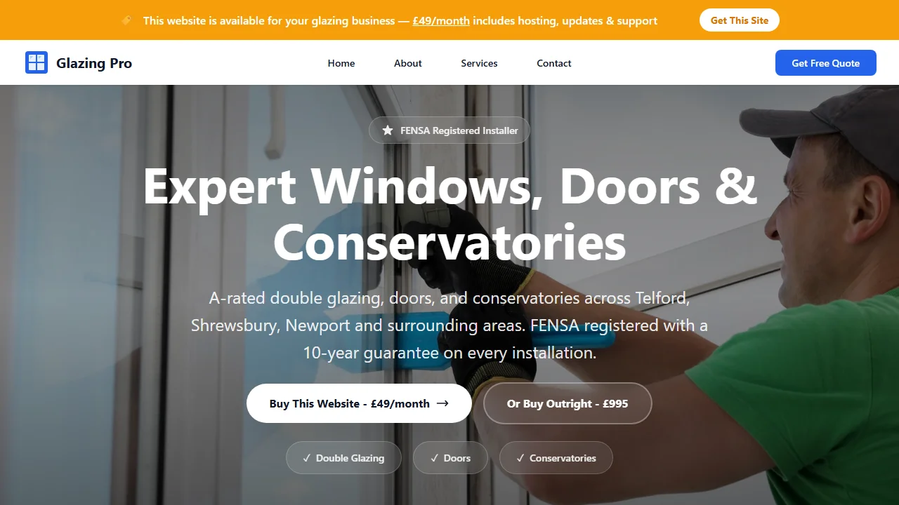 Glazing Pro website template