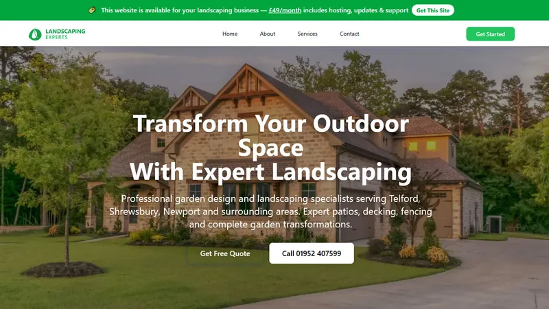 Landscaping Experts website template