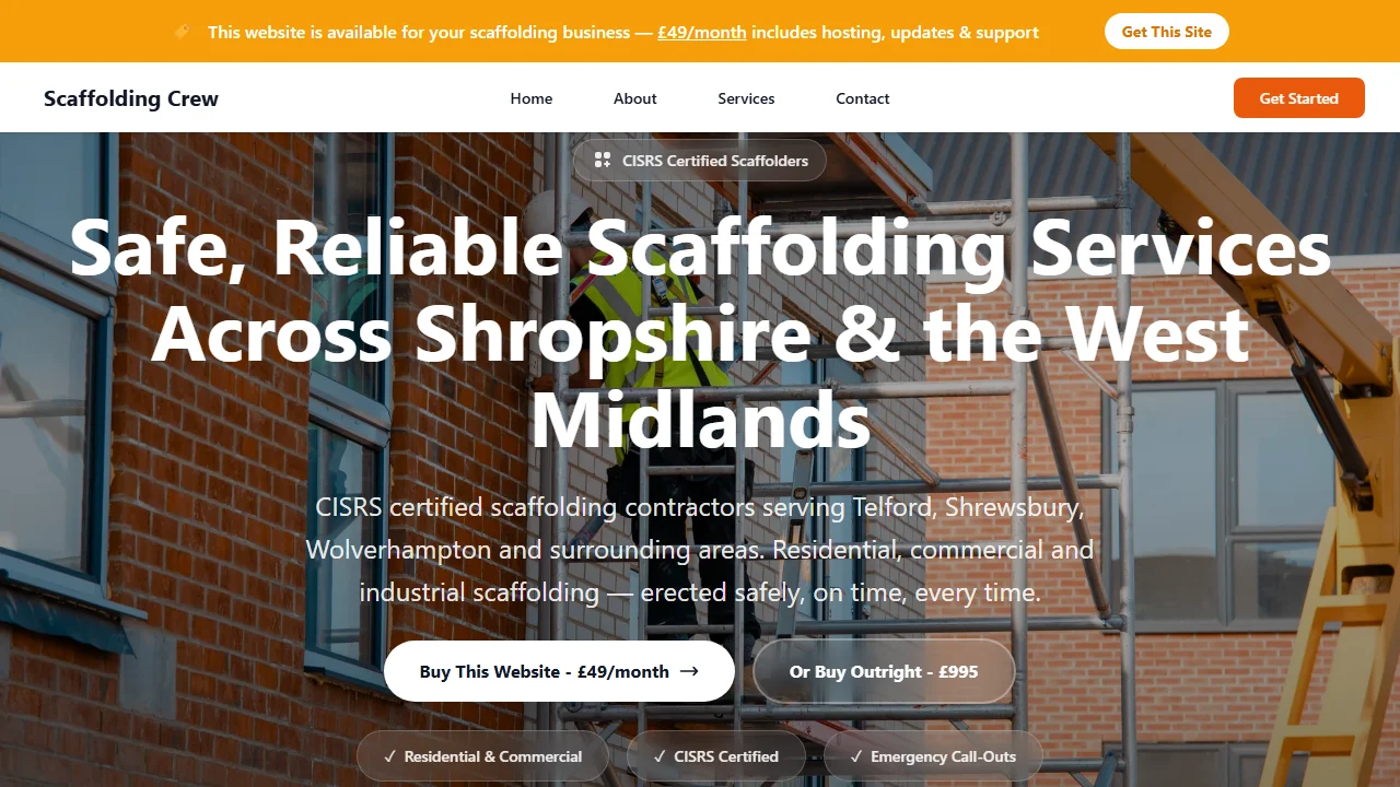 Scaffold King website template
