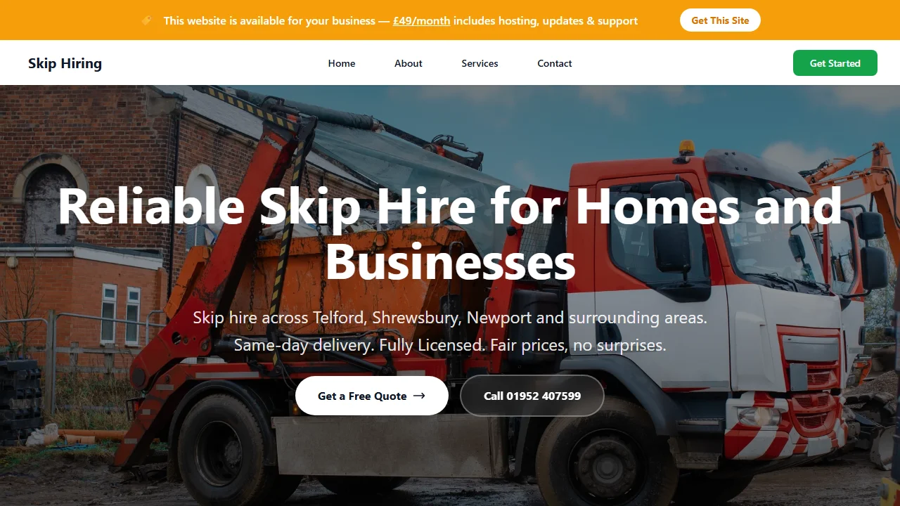 Skippy Skip website template