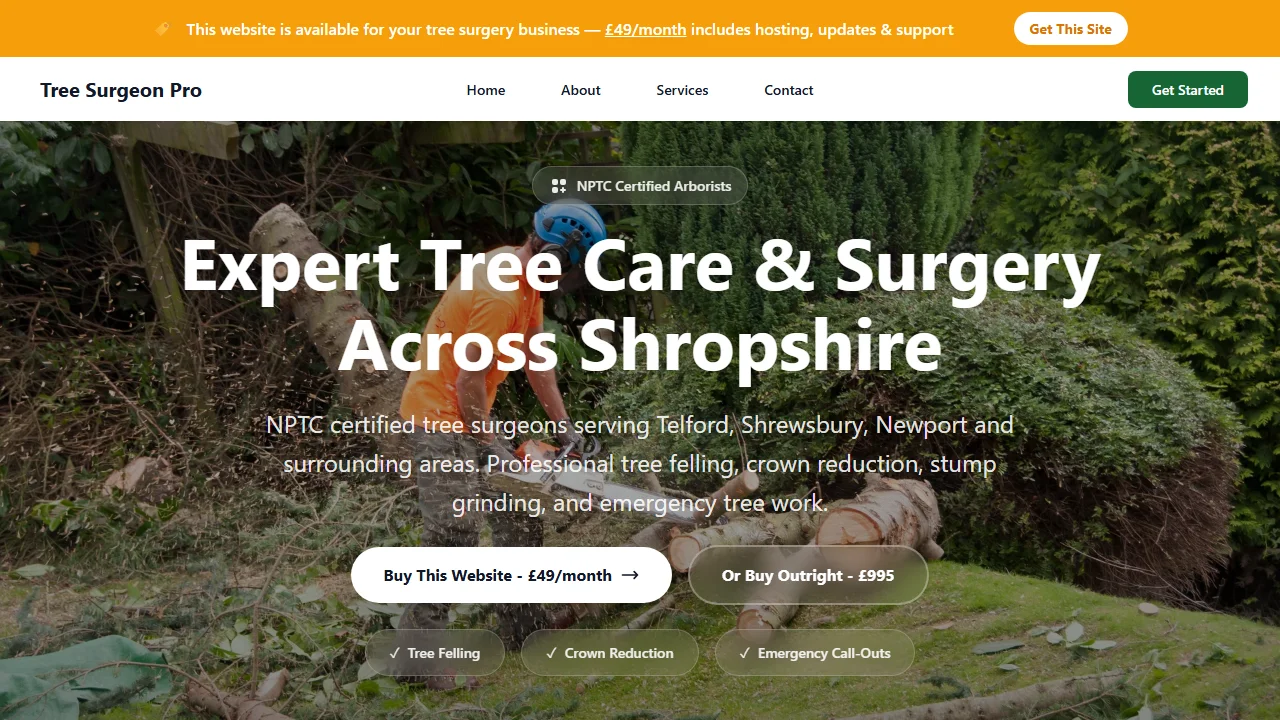 Tree Surgeon Pro website template